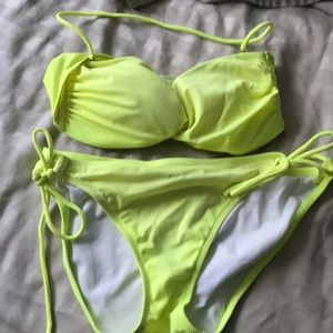Neon yellow Victoria’s Secret bikini